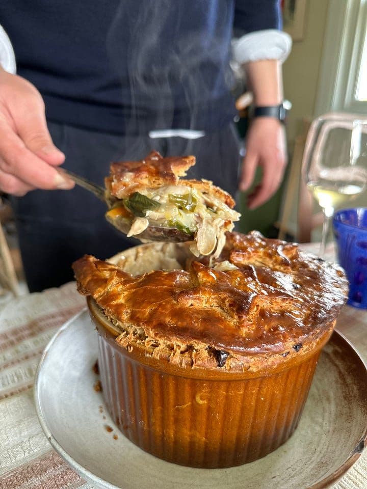 Chicken & Wild Garlic Pie - Peckish Kitchen Recipe