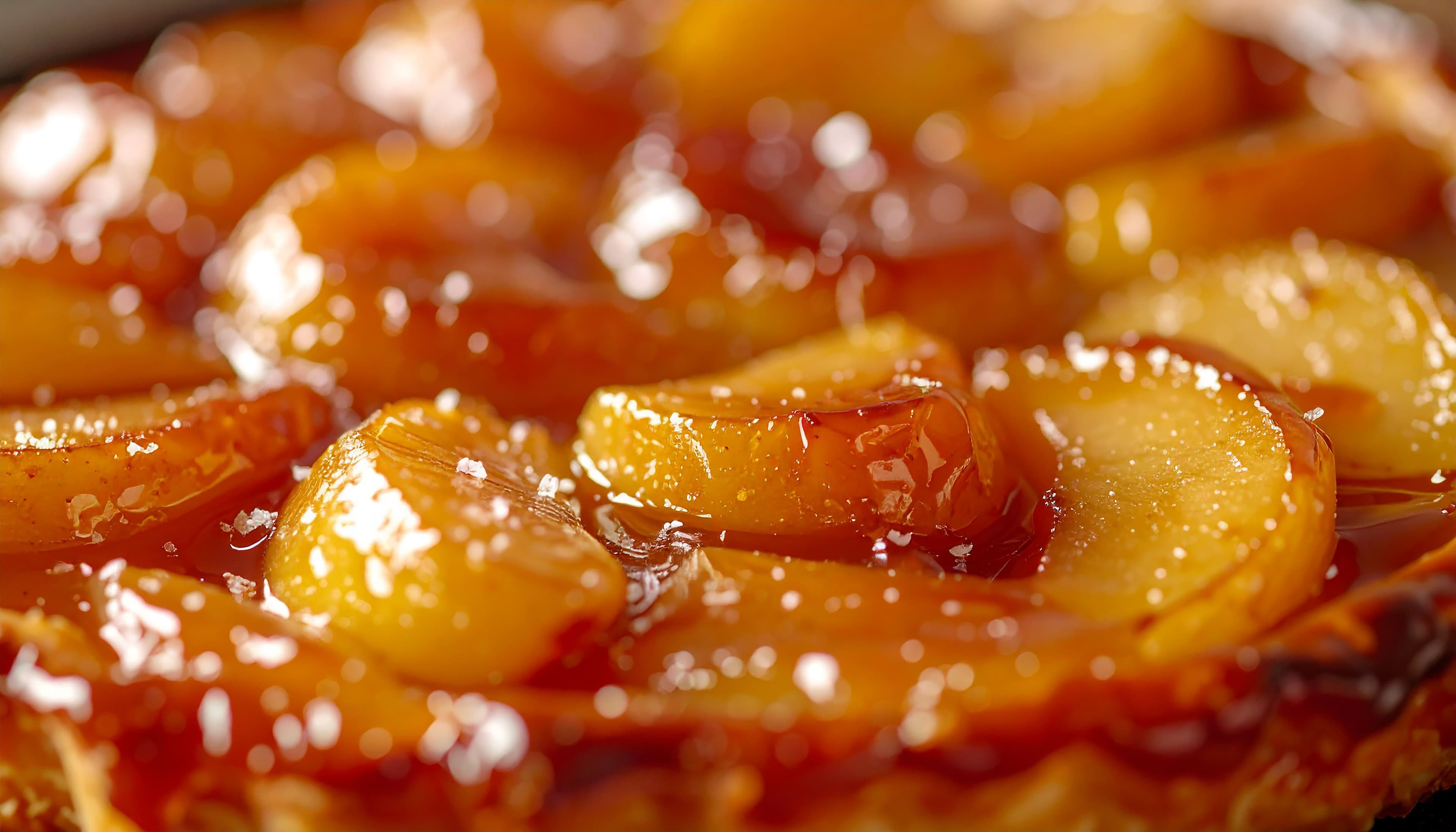 Deliciously caramelised apples in the Tarte Tatin from Peckish
