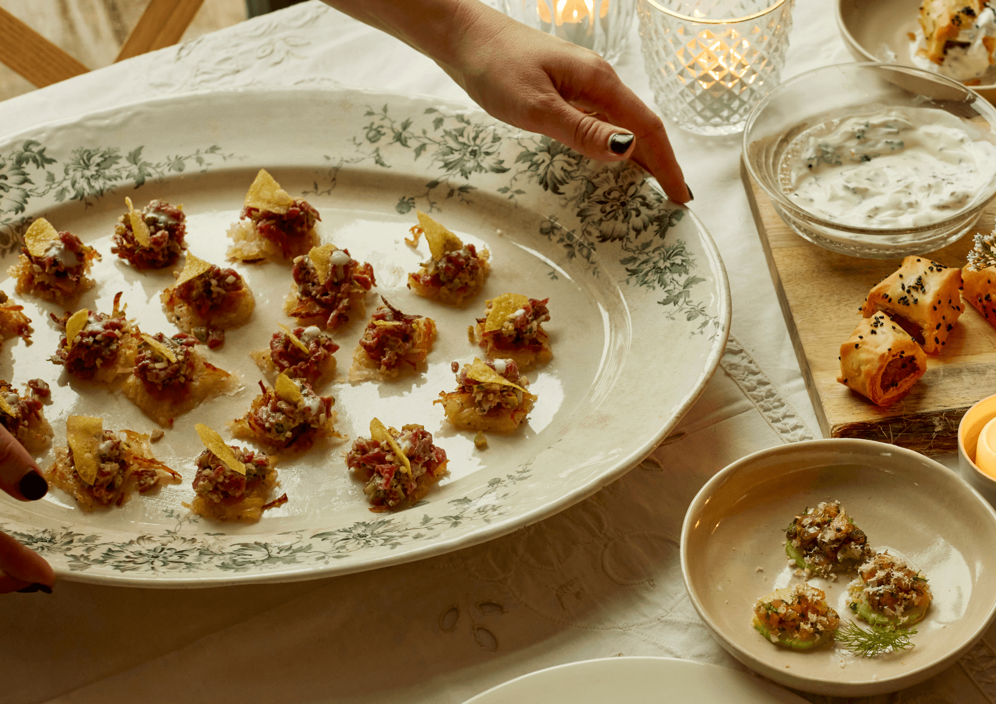 Steak tartare hash browns