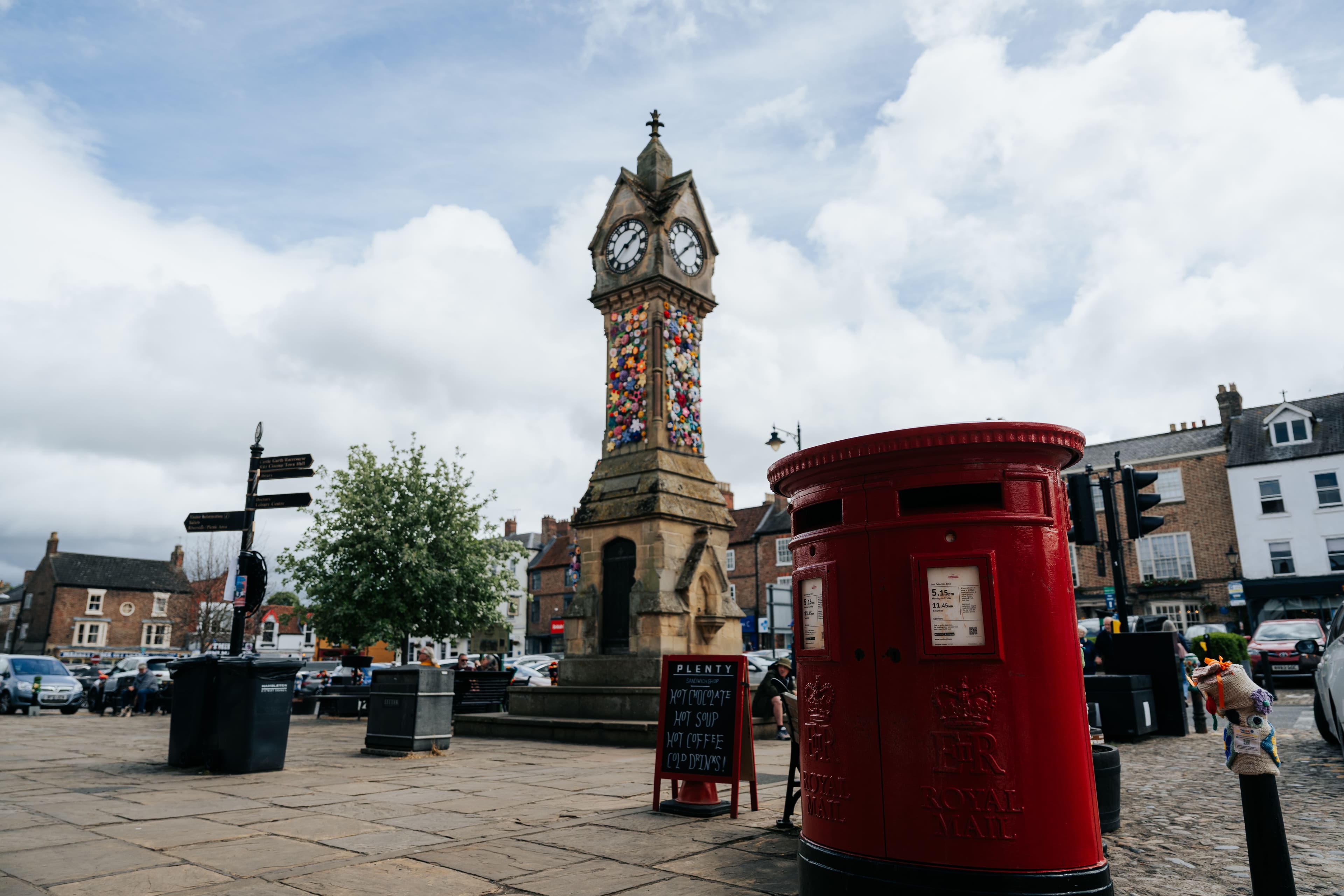 The cobbled square in Thirsk, North Yorkshire